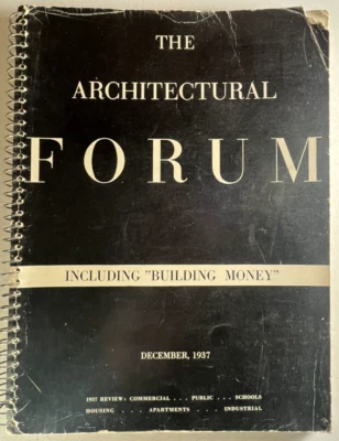 Architectural Forum Dec 1937 ~ Year in Review, Model Homes, Modern Design - Image 1 of 4