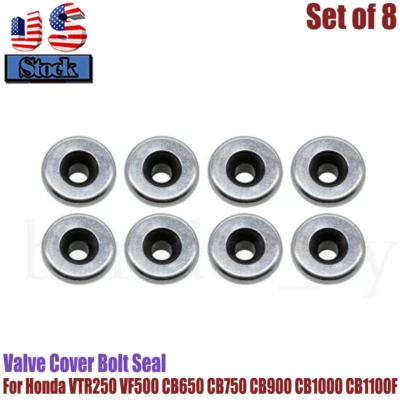 8X Junta de perno de cubierta de válvula para Honda VTR250 VF500 CB650 CB750 CB900 CB1000 CB1100F Foto 1 de 4