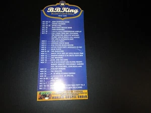 B.B.King Blues Club&Grill New York 1990s Concert Schedule/Entwistle/Vaughan,etc. - Picture 1 of 3