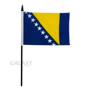 "4x6" Bosnia Herzegovina Flag / Bosnia Herzegovina Desk Flag / Bosnia Stick Flag - Picture 1 of 1