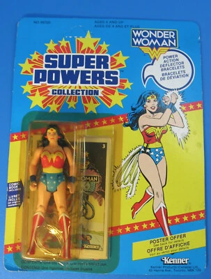 Figura de acción Wonder Woman Super Powers 4,5" 1984 sin usar, en caja Kenner DC Comics Friends Foto 1 de 4
