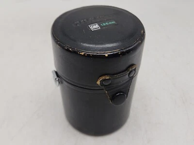 Funda de cuero original original Olympus para lente OM System Zuiko 135 mm F2,8 F3,5 Foto 1 de 4