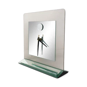 1980er Jahre Rauchglas und Spiegeluhr - Bild 1 von 4