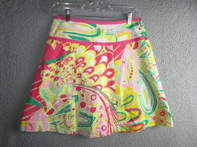 FALDA TIBI MUJER ROSA VERDE AMARILLO TALLA 6 ALGODÓN USADA Foto 1 de 4