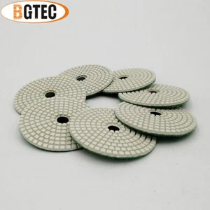 Diamond Polishing Pads for Granite Ceramic Porcelain Tile Wet #800 7pcs/set 4 in - Picture 1 of 9
