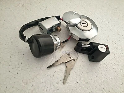 Juego Interruptor Principal Casco Bloqueo Dirección Honda CB125S CB CL SL 100 125 CL70 CB125J Foto 1 de 4