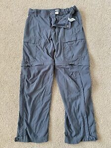 REI Co-op Pants Youth Small Gray Outdoor Hiking Pants Convertible Shorts