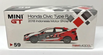 MINI GT #59 HONDA CIVIC TIPO R BISHOP 2018 EXCLUSIVO DEL SALÓN DEL AUTOMÓVIL DE INDONESIA Foto 1 de 4