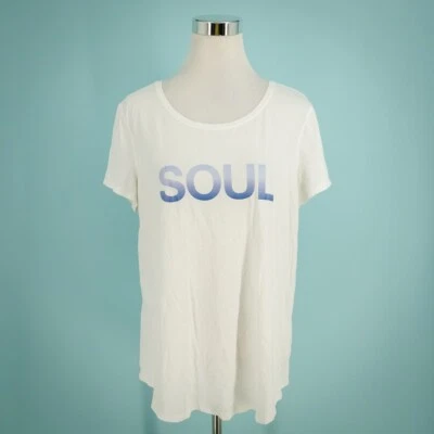 Camiseta Top Lululemon Soul Cycle Talla 12 Estampado Soul Crew Manga Corta Algodón Pima Foto 1 de 4