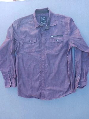 Modern Culture Shirt Mens Large Long Sleeve Purple Button Up - Image 1 of 4
