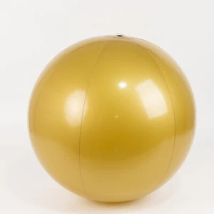 2 GOLD 16" Vinyl Inflatable Beach Balls Party Decorations - Picture 1 of 8