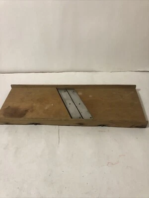 Rustic Wooden Dual Blade Cabbage Slaw Cutter Shredder Mandoline Kitchen Kate - Image 1 of 4