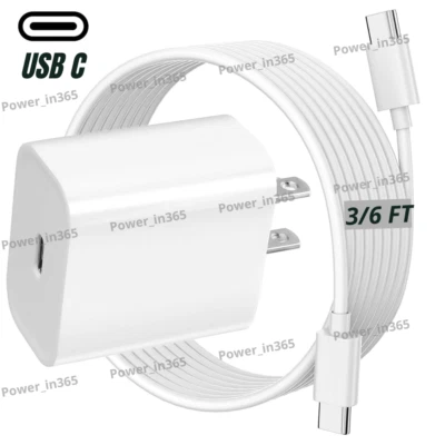 Cable Cargador Rápido USB C Tipo C 20W PD Bloque Adaptador de Corriente para iPad Macbook Pro Foto 1 de 4