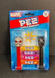 Pez Marvel Ant Man & Black Panther Candy Dispenser Gift Set - Factory Sealed - Picture 1 of 5