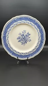 W.H GRINDLEY & CO ENGLAND AVON BLUE DINNER PLATE 10" BLUE BAND & LAUREL - Picture 1 of 4