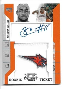Parches Sherron Collins 2010-11 Contenders Rookie Auto #142 - Kansas Jayhawks RC - Imagen 1 de 2