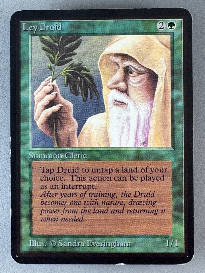 MtG—Ley Druid Limited Edition—Alpha Edition Regular—MP—Magic the Gathering - Image 1 of 4