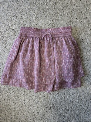 Zara Girls Size 9 Tiered Short Skirt Pink Lightweight Elastic Waist - Image 1 of 4