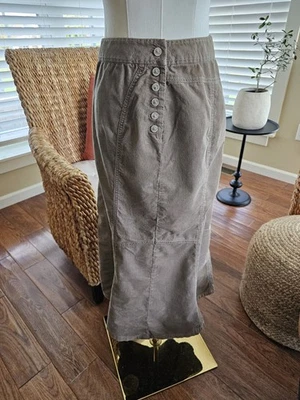 Ann Taylor 灯芯绒长裙女式 6 码棕褐色 — 第 1/4 张图片