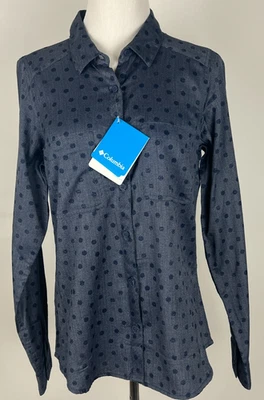 COLUMBIA Roll-up L/S Ligero Lunares 'Out & About Frannel Shirt' - S, Azul Foto 1 de 4