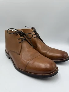 Stafford Chukka Ankle Boots Lace up Brown Leather Size: 10.5 M - Picture 1 of 8