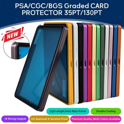 Estuche protector de metal parachoques caja protectora de losa de aluminio para tarjeta graduada para PSA CGC BGS - Imagen 1 de 4