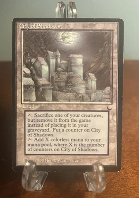 City of Shadows MTG The Dark MP Moderately Played 1994 Vintage Rare Magic - Image 1 of 2