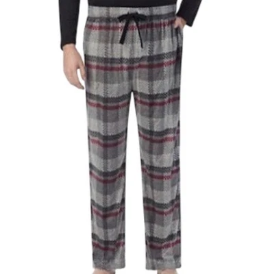 Pantalones de salón de pijama polar a cuadros de franela roja gris | 3XB NUEVOS CON ETIQUETAS Foto 1 de 3