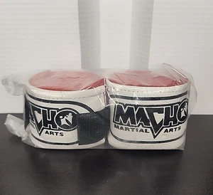 new vintage MACHO mma boxing martial arts RED karate hand wraps mexican 1 pair - Picture 1 of 3