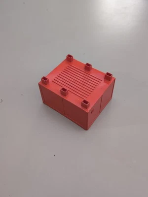 ¡Caja de palet naranja contenedor carretilla elevadora Tonka original vintage de los años 70! Caridad Foto 1 de 4