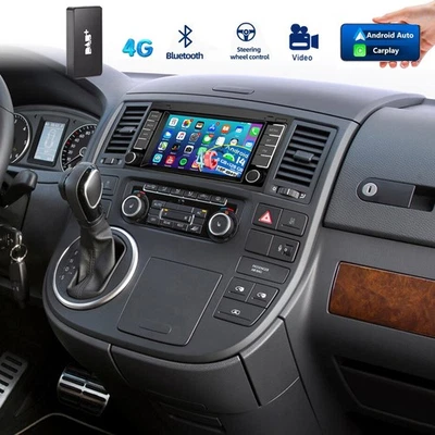 Für VW T5 Multivan Transporter Autoradio BT CarPlay GPS Navi Android 14 6+128GB - Bild 1 von 4