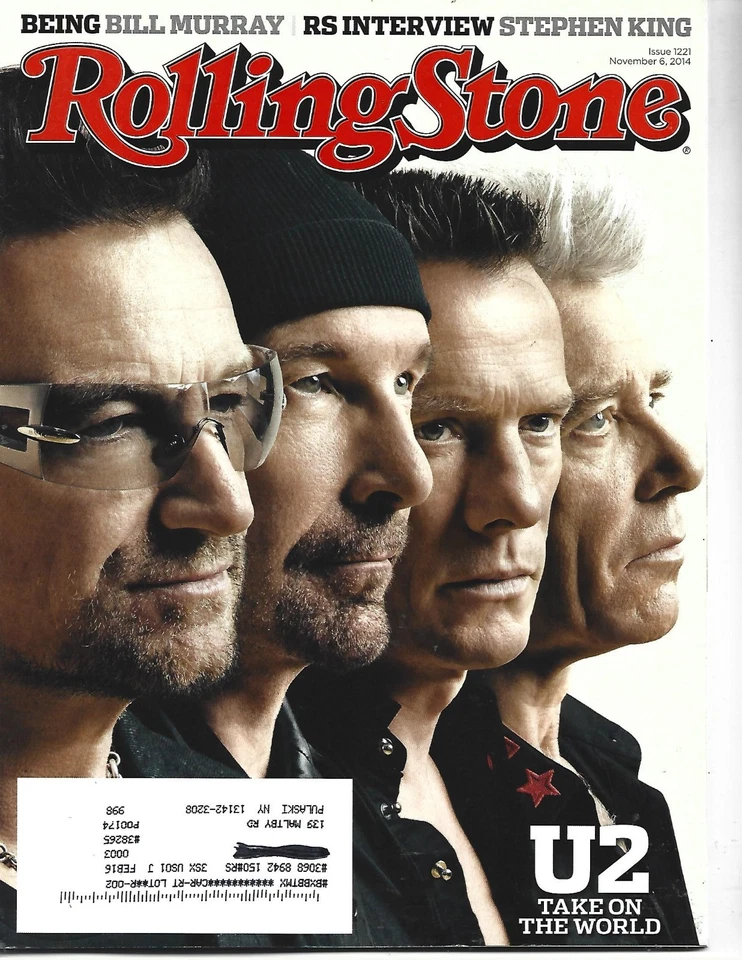 NOVEMBER 2014 ROLLING STONE MAGAZINE U2 BILL MURRAY STEPHEN KING RICK RUBIN - Image 1 of 1