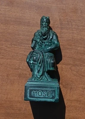 Antique 19th Century Bronze Michelangelo's Moses "Mose" Sculpture, 4 7/8" - Image 1 of 4