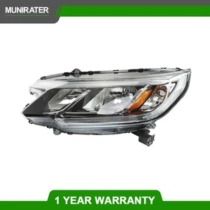 Left/Driver For Honda CRV CR-V 2015-2016 Headlight Assembly Halogen Black Clear - Picture 1 of 12