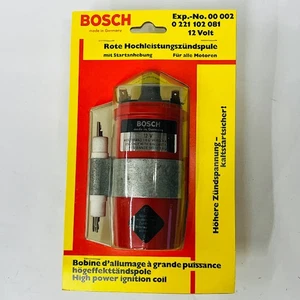 Vintage Bosch 12 Volt High Performance Coil 0221119030 NewOld Red NOS Benz - Picture 1 of 11