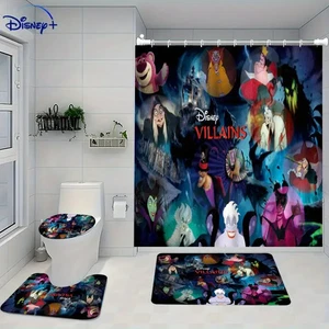 Juego de baño villanos Disney con cortina de ducha y alfombra espeluznante decoración del hogar - Imagen 1 de 1