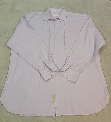 John W. Nordstrom Hombre Manga Larga Lavanda 17.5/35 Abotonado 100% Algodón Huevo Foto 1 de 4