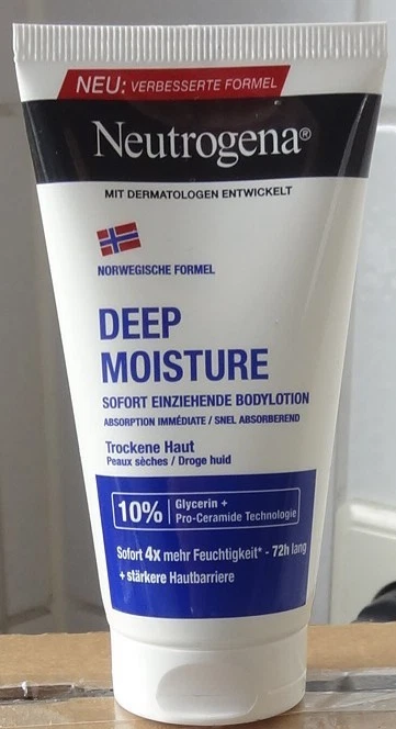 Neutrogena Deep Moisture sensitive Bodylotion 3 x 6er-Pack á 75 ml - Bild 1 von 1