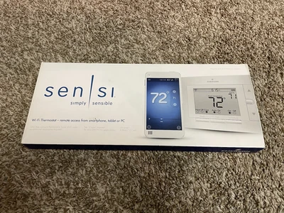 Emerson Sensi Wi-Fi Smart Thermostat Access From Smartphone Tablet PC - Image 1 of 4