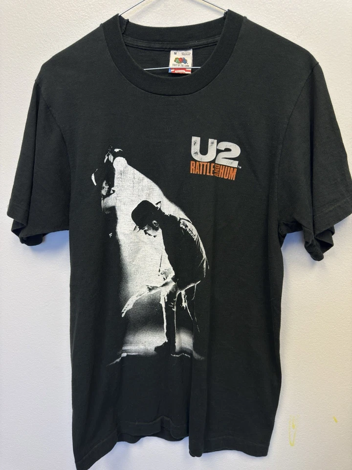 Vintage U2 Rattle and Hum 1988 Tour T-Shirt 80's Single Stitch Size Medium - Image 1 of 4