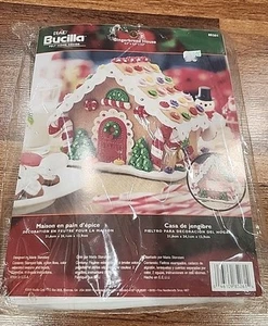 Bucilla Plaid 3D Gingerbread House Felt Applique Christmas Kit #85261 - Picture 1 of 3