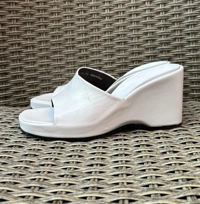 Sandalias de plataforma de cuero blanco Jil Sander talla 37 1/2 hechas en Italia  Foto 1 de 4