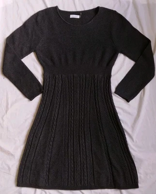 Vestido Suéter Calvin Klein Gris Tejido con Cable Para Mujer Talla XL Foto 1 de 4