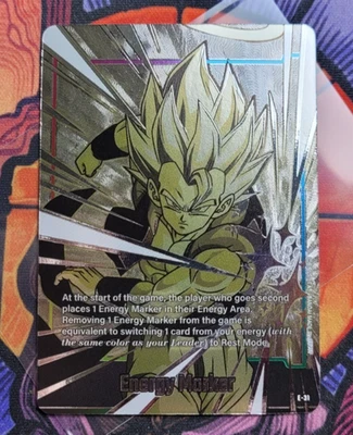 Gogeta E-31 Tournament Promo Gold Energy Marker	Dragon Ball Card Fusion World - Image 1 of 4