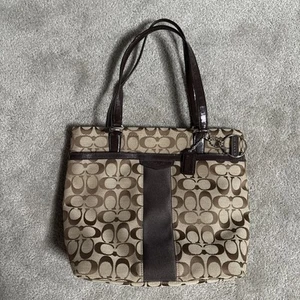 COACH A1405-F28504 Tan/Brown Women’s Canvas Handbag Purse - Bild 1 von 9