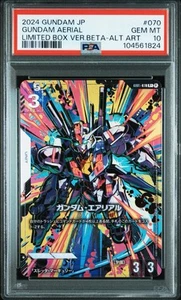 Gundam TCG - Limited Box Beta Aerial Rebuild Parallel GD01-070 Japanese PSA 10 - Picture 1 of 4