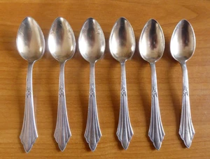 WMF - Fächermuster - 6 Kaffeelöffel -  12,8 cm - versilbert - Picture 1 of 1