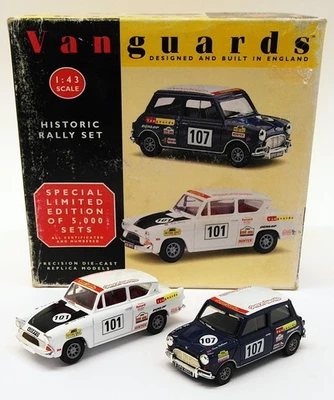 Vanguards 1/43 Scale H11002 - Ford Anglia & Austin Mini Rally Set - Image 1 of 3