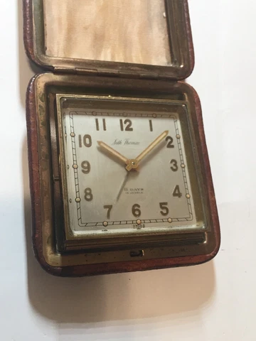 SETH THOMAS 8 Days Alarm 15J Swiss travel Watch vintage collectible Cover
