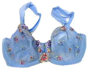 Prima Donna - Blue Lace underwire Full Cup Bra size 32 UK, EU 70, FR 85 D - Picture 1 of 5